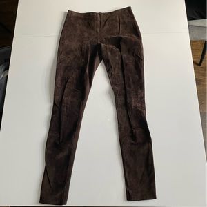 Marciano brown suede front pant